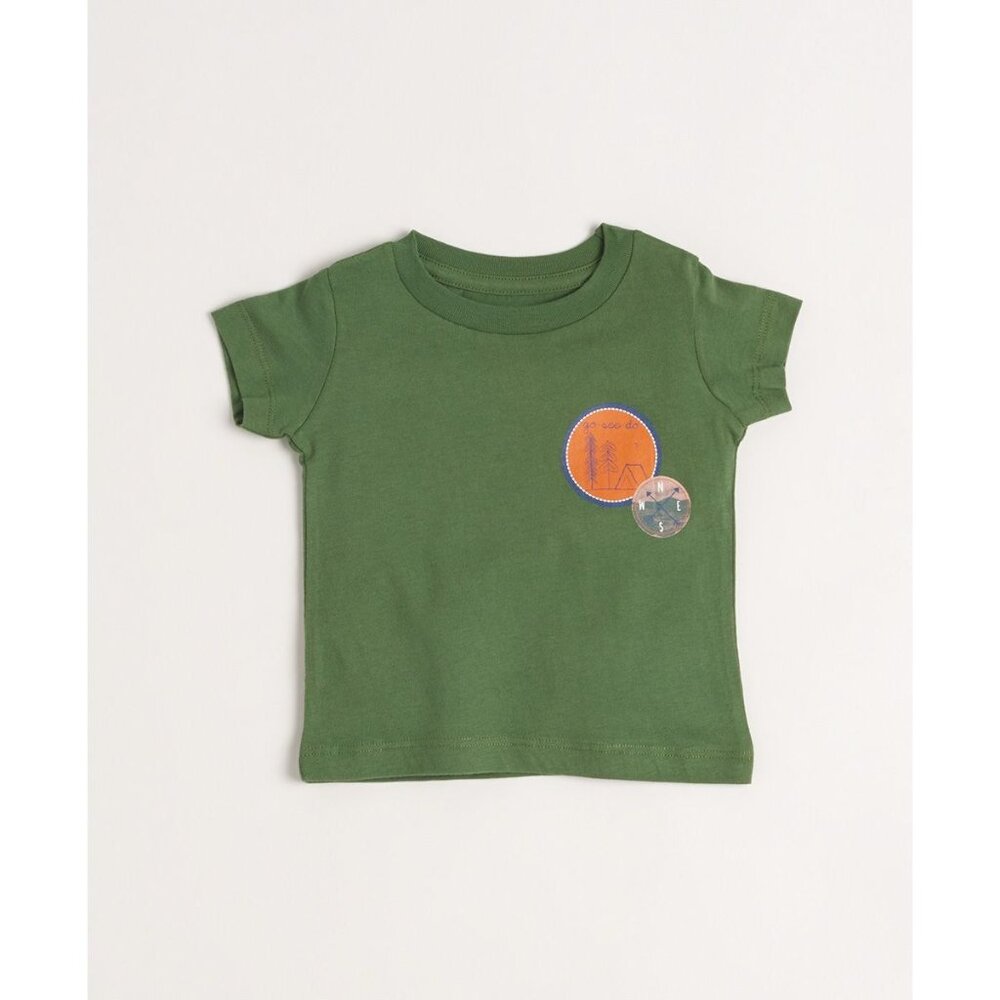 Pact Organic "Go See Do" Nature Tee, Size 5